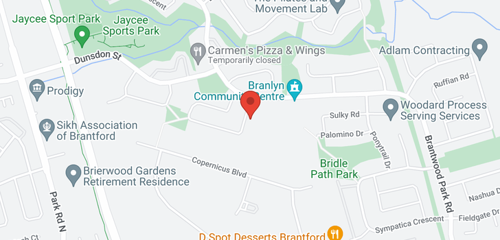 map of 15 BRANLYN Crescent